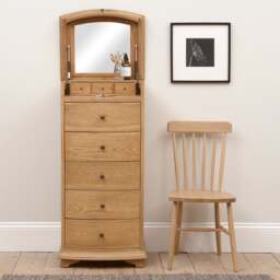Winchcombe Oiled Oak Vanity Tallboy - The Cotswold Company