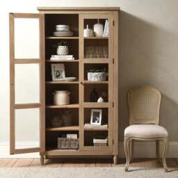 Display Cabinet - Camille Limewash Oak - The Cotswold Company - thumbnail 2