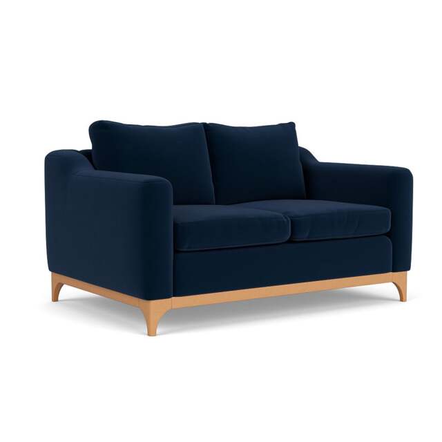 2 Seater Sofa - Deep Blue - Matt Velvet - Watson - The Cotswold Company - image 1