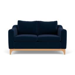 2 Seater Sofa - Deep Blue - Matt Velvet - Watson - The Cotswold Company - thumbnail 2