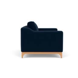 2 Seater Sofa - Deep Blue - Matt Velvet - Watson - The Cotswold Company - thumbnail 3