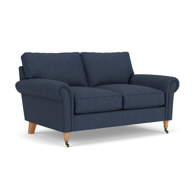 2 Seater Sofa - Indigo - Luxury Italian Linen - Osbourne - The Cotswold Company - image 1