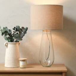 Aubrey Glass Large Lamp Clear - Home Accessories - The Cotswold Company - thumbnail 3