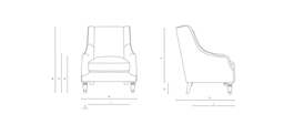 Annie Armchair - Brick - Herringbone Weave - The Cotswold Company - thumbnail 4