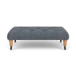 Foot Stool - Indigo - Rustic weave - Amelia Small - The Cotswold Company - thumbnail 2