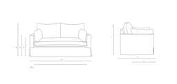 Large 2 Seater Sofa - Natural - House Weave - Ashton - The Cotswold Company - thumbnail 4