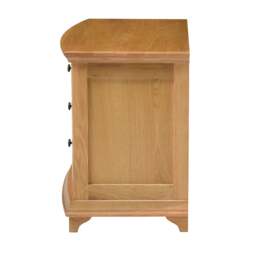 Winchcombe Oiled Oak Wide 3 Drawer Bedside Table - The Cotswold Company - thumbnail 3