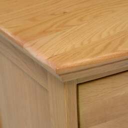 Winchcombe Oiled Oak Wide 3 Drawer Bedside Table - The Cotswold Company - thumbnail 4