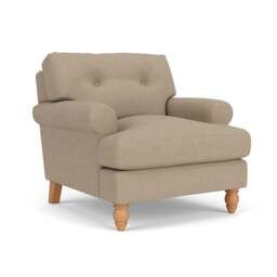 Armchair - Natural - House Linen Mix - Talbot - The Cotswold Company - thumbnail 1