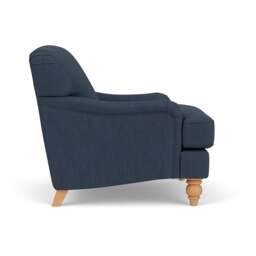 Armchair - Indigo - Luxury Italian Linen - Ashbee - The Cotswold Company - thumbnail 3