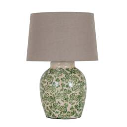 Idbury Floral Green Table Lamp - The Cotswold Company - thumbnail 3