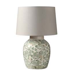 Idbury Floral Green Table Lamp - The Cotswold Company - thumbnail 4