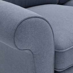 Large 2 Seater Sofa - Indigo - House Linen Mix - Hurley - The Cotswold Company - thumbnail 5