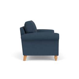 Large 2 Seater Sofa - Indigo - House Linen Mix - Hurley - The Cotswold Company - thumbnail 3