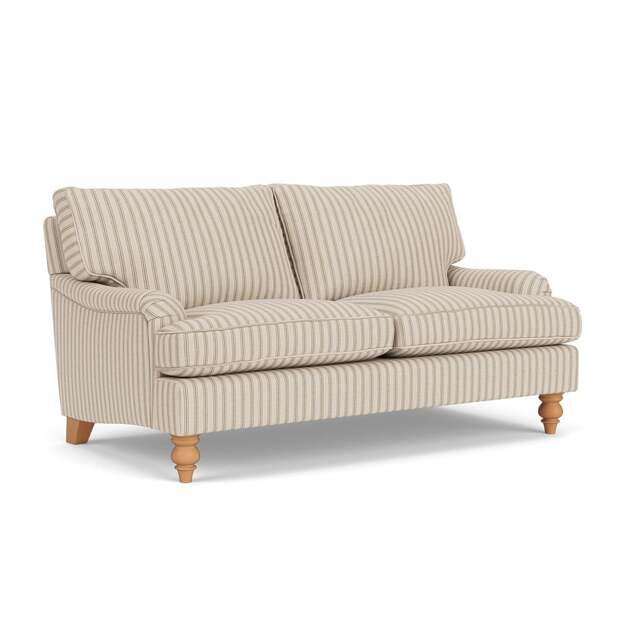 Large 2 Seater Sofa - Sage - Kingham Stripe - Morris - The Cotswold Company - image 1