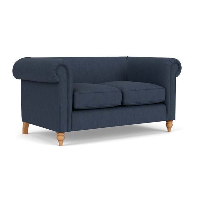 2 Seater Sofa - Indigo - Luxury Italian Linen - Rayner - The Cotswold Company - image 1