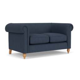 2 Seater Sofa - Indigo - Luxury Italian Linen - Rayner - The Cotswold Company - thumbnail 1