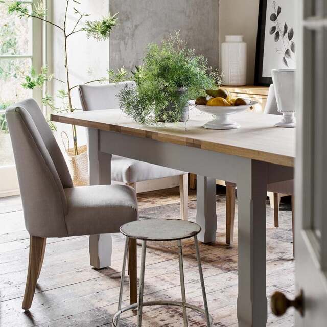 Tulip Stone Linen Dining Chair - The Cotswold Company - image 1