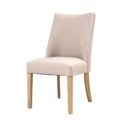 Tulip Stone Linen Dining Chair - The Cotswold Company - thumbnail 5