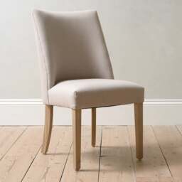 Tulip Stone Linen Dining Chair - The Cotswold Company - thumbnail 3