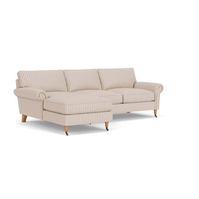 Osbourne Chaise Large Left Hand - Flax - Kingham Stripe - The Cotswold Company - image 1