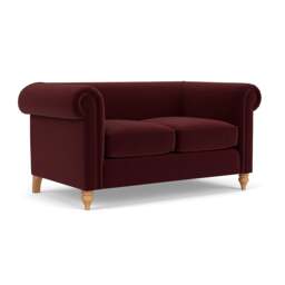 2 Seater Sofa - Dark Rosehip - Matt Velvet - Rayner - The Cotswold Company - thumbnail 1