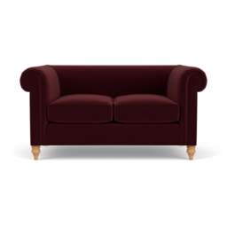2 Seater Sofa - Dark Rosehip - Matt Velvet - Rayner - The Cotswold Company - thumbnail 2