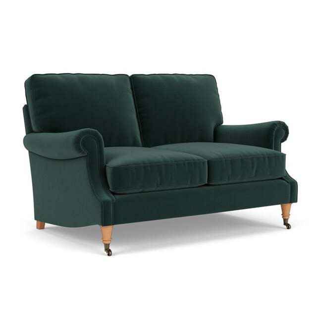 Large 2 Seater Sofa - Lake - Matt Velvet - Taylor High Back - The Cotswold Company - image 1
