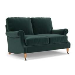 Large 2 Seater Sofa - Lake - Matt Velvet - Taylor High Back - The Cotswold Company
