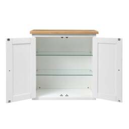Bathroom Double Wall Cupboard - Chester Pure White - The Cotswold Company - thumbnail 6