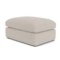 Foot Stool - Natural - Aquaclean Oxford - Clarke Large - The Cotswold Company - thumbnail 1