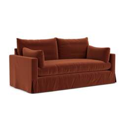 3 Seater Sofa - Brick - Matt Velvet - Ashton - The Cotswold Company - thumbnail 1