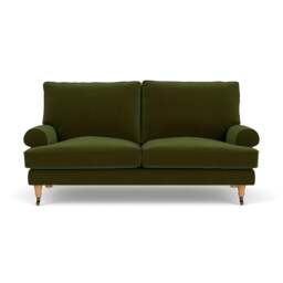 Large 2 Seater Sofa - Forest Green - Matt Velvet - Stewart - The Cotswold Company - thumbnail 2