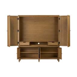 Elkstone Mellow Oak Hidden TV Unit - The Cotswold Company - thumbnail 3