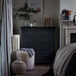 Chantilly Dusky Black 5 Drawer Chest - The Cotswold Company - thumbnail 3