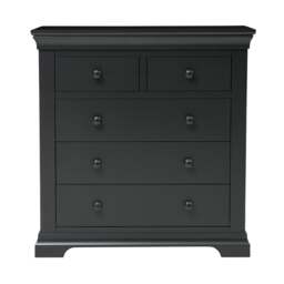 Chantilly Dusky Black 5 Drawer Chest - The Cotswold Company - thumbnail 5