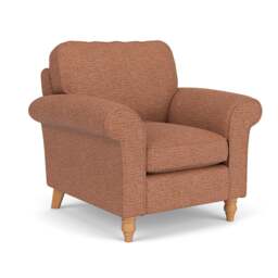 Armchair - Brick - Herringbone Weave - Hurley - The Cotswold Company