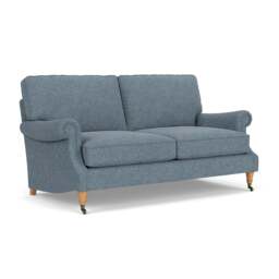 3 Seater Sofa - Mid Blue - Aquaclean Oxford - Taylor High Back - The Cotswold Company - thumbnail 1