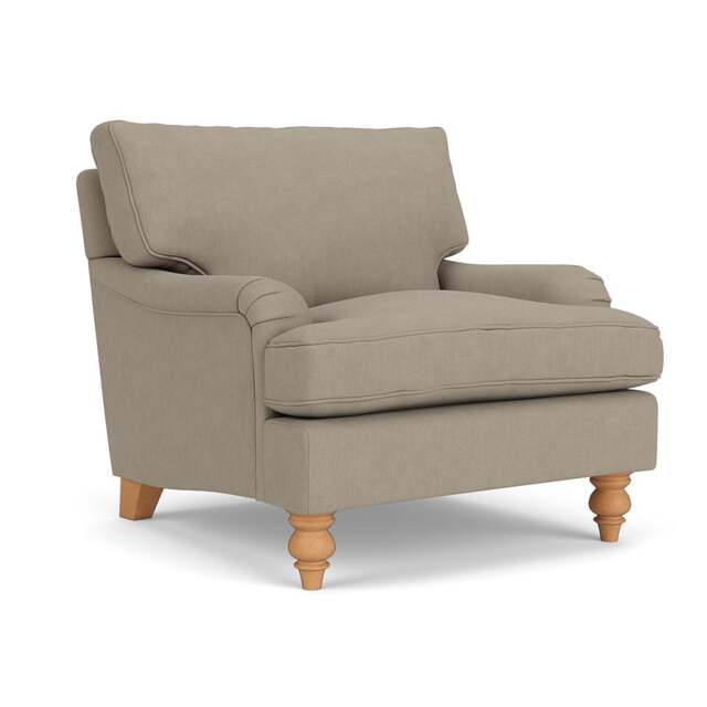 Armchair - Dove grey - House Linen Mix - Morris - The Cotswold Company - image 1