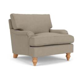 Armchair - Dove grey - House Linen Mix - Morris - The Cotswold Company - thumbnail 1