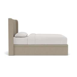 Parker King Size Ottoman Storage Bed - Dove Grey - House Linen Mix - The Cotswold Company - thumbnail 3