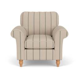 Armchair - Charcoal - Compton Stripe - Hurley - The Cotswold Company - thumbnail 2