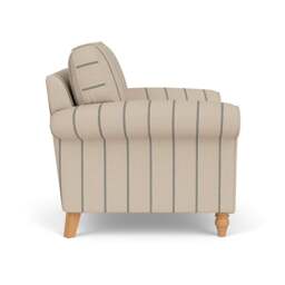 Armchair - Charcoal - Compton Stripe - Hurley - The Cotswold Company - thumbnail 3