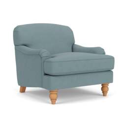 Armchair - Sky blue - House Linen Mix - Ashbee - The Cotswold Company - thumbnail 1