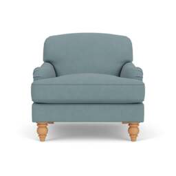 Armchair - Sky blue - House Linen Mix - Ashbee - The Cotswold Company - thumbnail 2