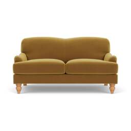 Large 2 Seater Sofa - Mustard - Matt Velvet - Ashbee - The Cotswold Company - thumbnail 2