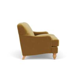 Large 2 Seater Sofa - Mustard - Matt Velvet - Ashbee - The Cotswold Company - thumbnail 3