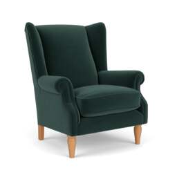 Alice Armchair - Lake - Matt Velvet - The Cotswold Company - thumbnail 1