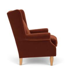 Armchair - Brick - Matt Velvet - Alice - The Cotswold Company - thumbnail 3