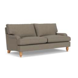 3 Seater Sofa - Mid Grey - House Linen Mix - Morris - The Cotswold Company